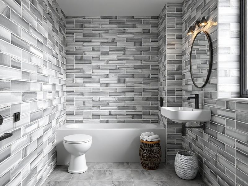 Carrelage mural élégant pour salle de bain, Skal Cerame Tanger.